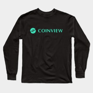 CoinView App User's Inner Circle Member - Aqua Green Logo Long Sleeve T-Shirt